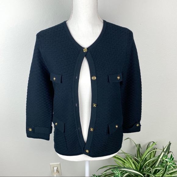 Jones New York Sweaters - Jones New York Black Button-Up Cardigan Size Small Petite NWOT